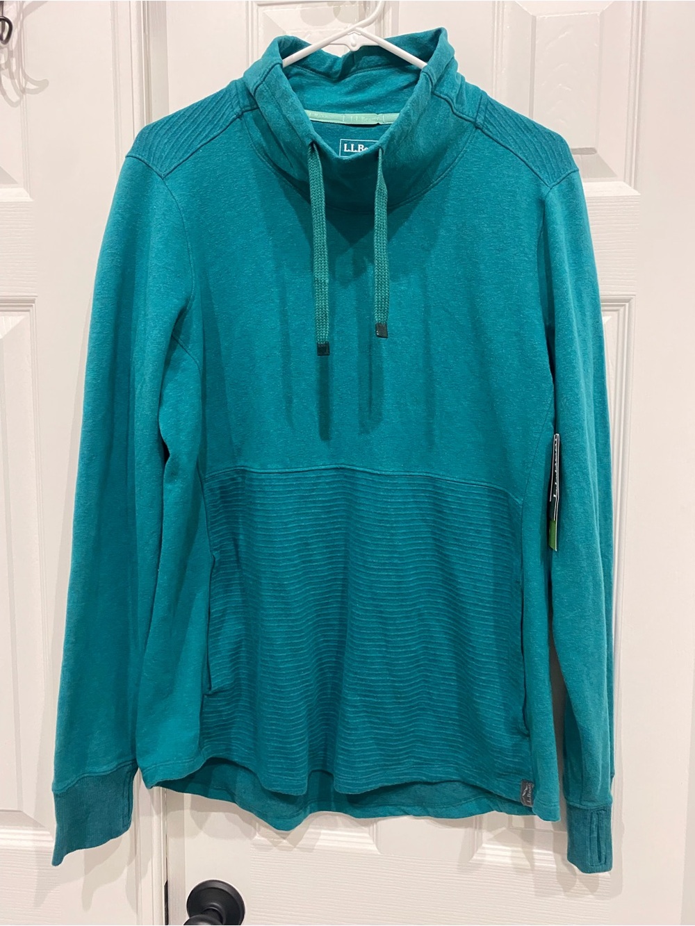 New! Women's L.L.Bean Cozy Mixed-Knit Pullover size large